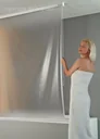 Kassetten Duschrollo De Luxe "Ocean weiß", 134 cm - Seitenzug