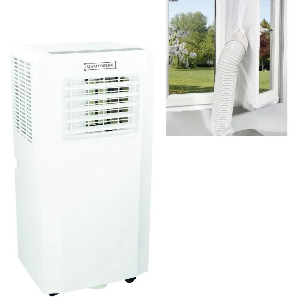 Royal Air Conditioner -2600 Watt - 2 Geschwindigkeiten - Weiß Inklusive Oak's First Window Seal kit universal 4 meter