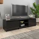 TV-Schrank 140x40x35,5 cm Spanplatte Hochglanz schwarz