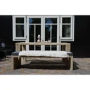 Gartenbankgerüst Holz 180 cm inkl. Wasser- und schmutzabweisendem Kissen Anthrazit