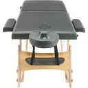 Massageliege 2 Zonen 186x68 cm Holzrahmen anthrazit