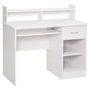 Computertisch Bürotisch Gamingtisch PC-Tisch mit Schublade E1 Spanplatte Weiß 104 x 48 x 95,5 cm