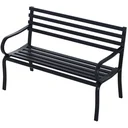 Gartenbank Metall 2-Sitzer 125x62x82cm
