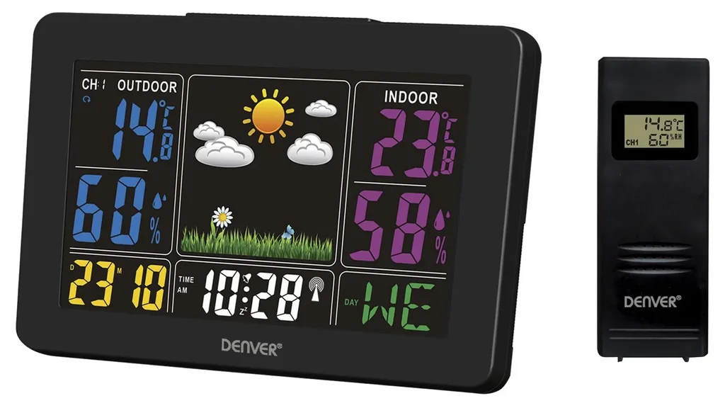 Wetterstation mit Farbdisplay und Funkuhr