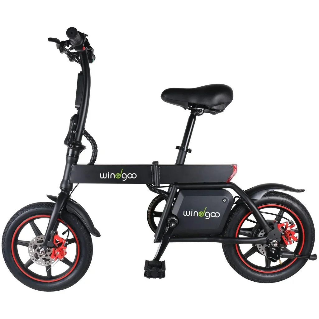 Windgoo B-20 Elektrisches Faltrad - Geschwindigkeit 25 km/h - 15 km Reichweite - Scheibenbremsen