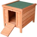 Kaninchenstall mit Schräge Holz Grün + Natur