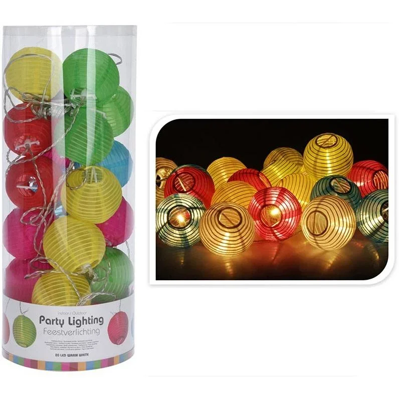 Pro Garden Party Beleuchtung - Innen und Außen - 20 LED Lichter - Laternen - Multicolor