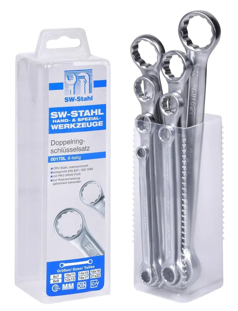 Doppelringschlüsselsatz, 6-22 mm,8-teilig
