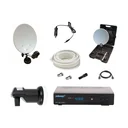 SAT Camping Set mit Rec. DSR4100plus im Koffer, Saugfuß- und Masthalter