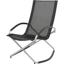 Pro Garden Klappbarer Schaukelstuhl - Schwarz - 70x90x98cm