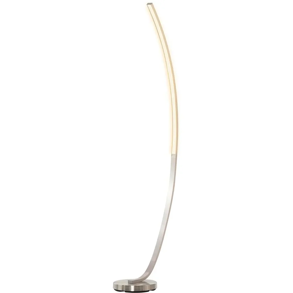 LED Stehlampe in Kurvenform, Stehleuchte, Standleuchte, 3000 K Farbtemperatur, Aluminium, 50 x 23 x 149 cm