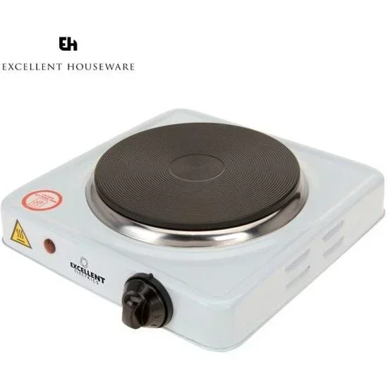 Kookplaat Basic Ø 16 cm elektrisch wit enkel pits 1000W 5-standen 22 x 22 x 7 cm