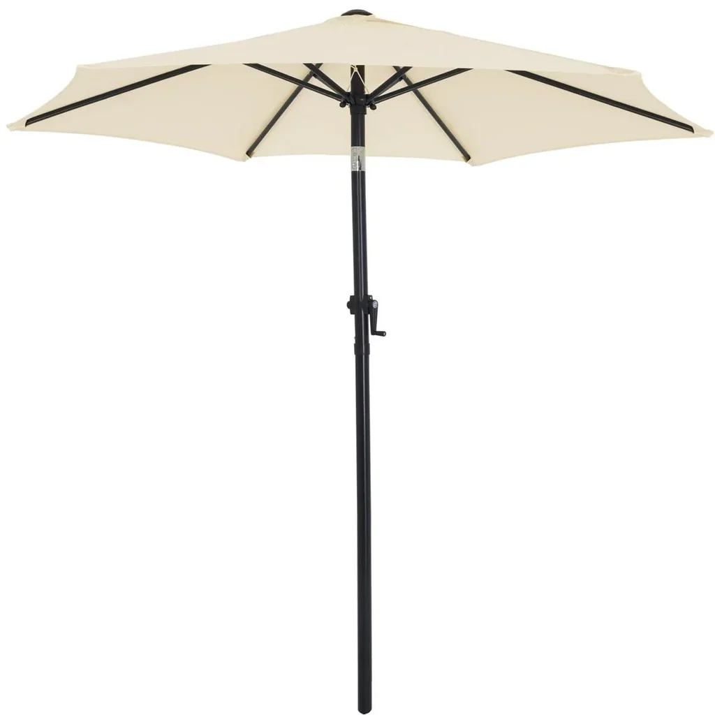 Sonnenschirm Beige Ø200cm UV-Schutz 40+