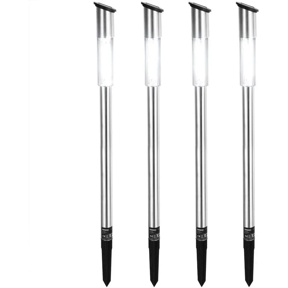 LED Solarlampe 4er Set - Wegbeleuchtung - Gartenbeleuchtung - mit Dämmerungssensor