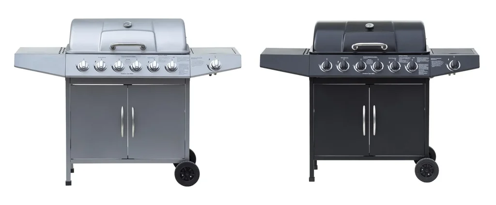 Gasgrill "Dayton" 6 Hauptbrenner + 1 Seitenbrenner, schwarz