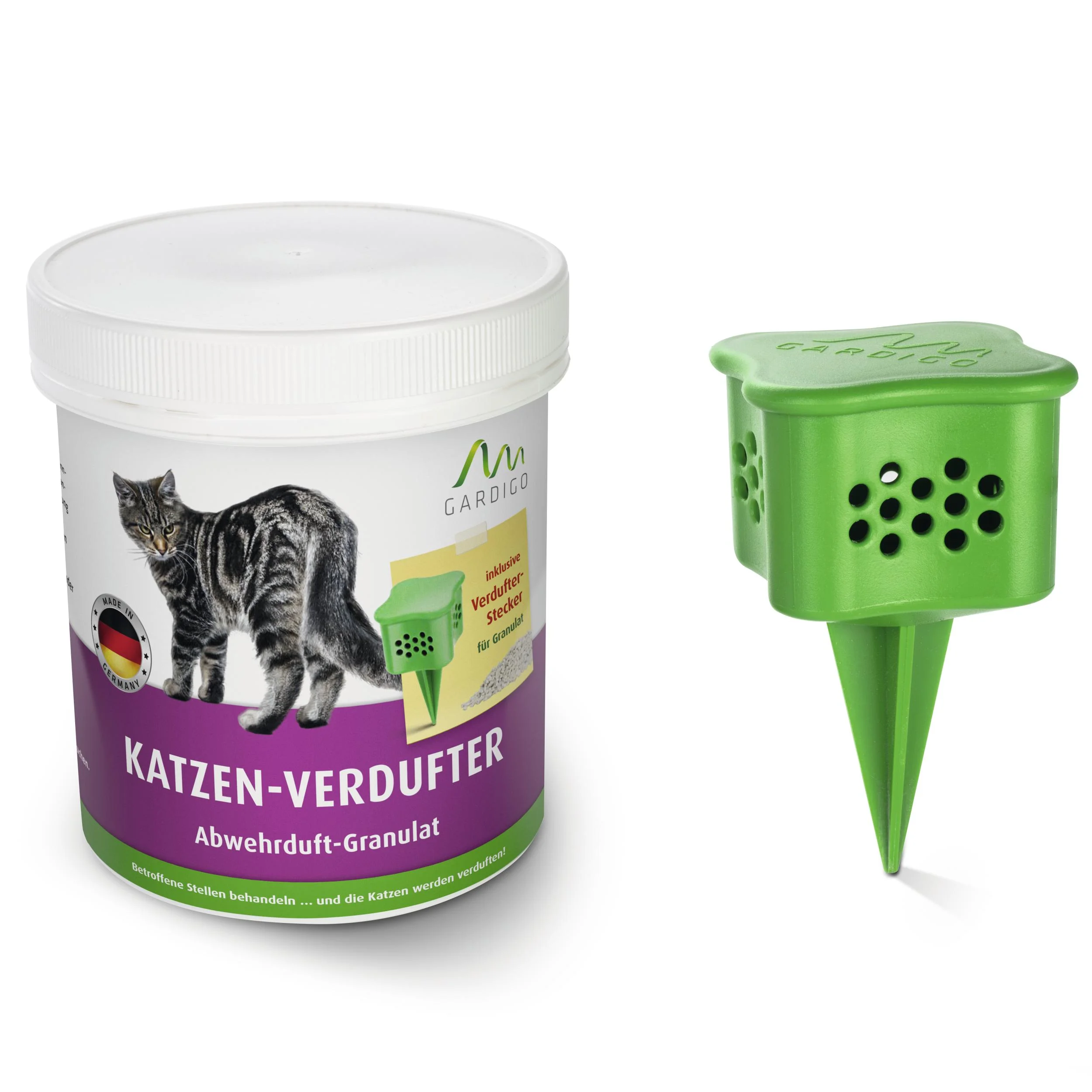 Katzenverdufter mit Beet-Stecker