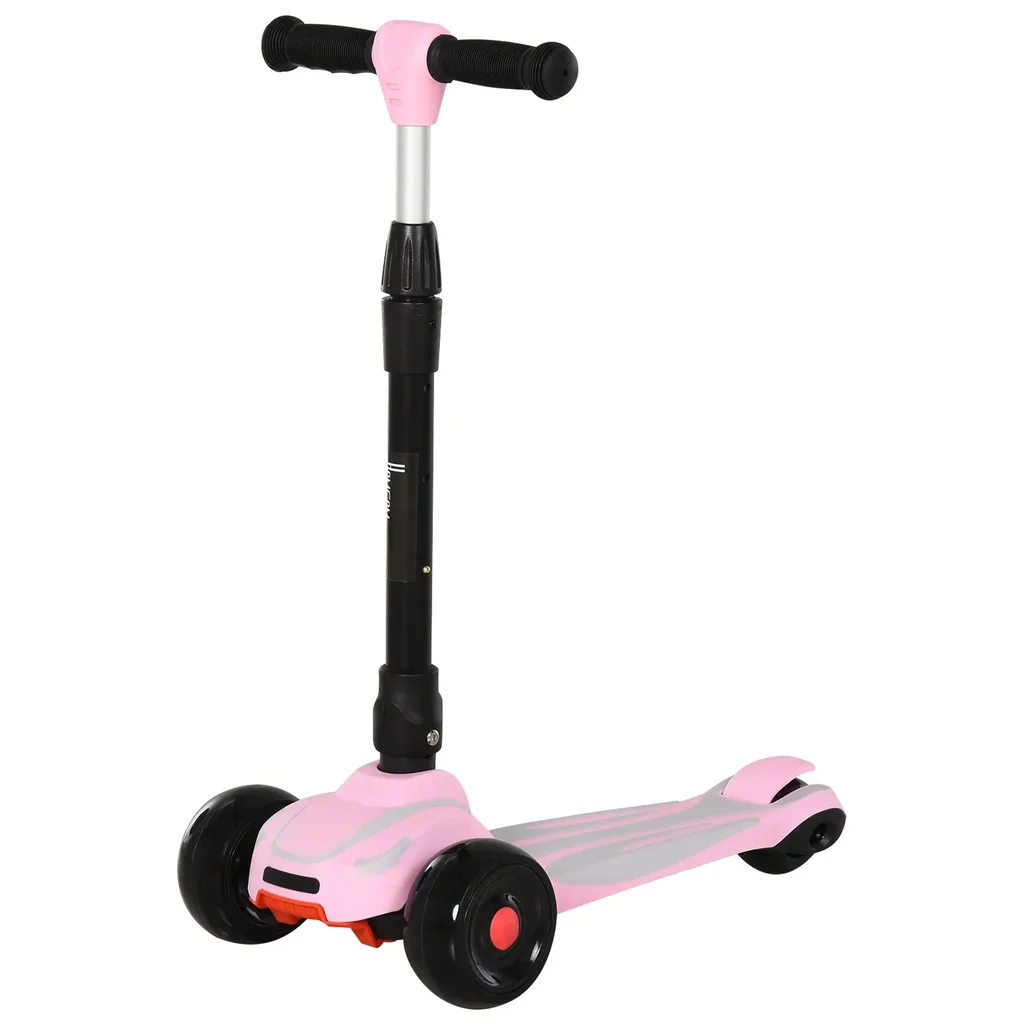 Mädchenroller mit einstellbarer Höhe, rosa