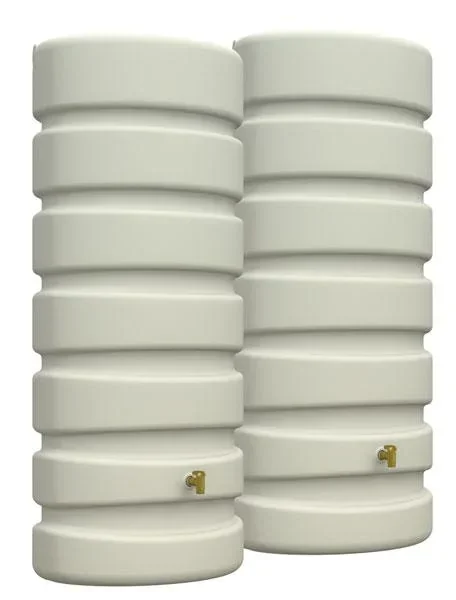 Wandtank / Regentonnen - Set, 2 x 650 l Tank "Classic", Farbe sandbeige
