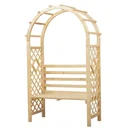 Rosenbogen mit Bank Gartenpergola Sitzbank Rosenbank Laubenbank Philosophenbank Rankgitter Rankhilfe Gartenbank Massivho