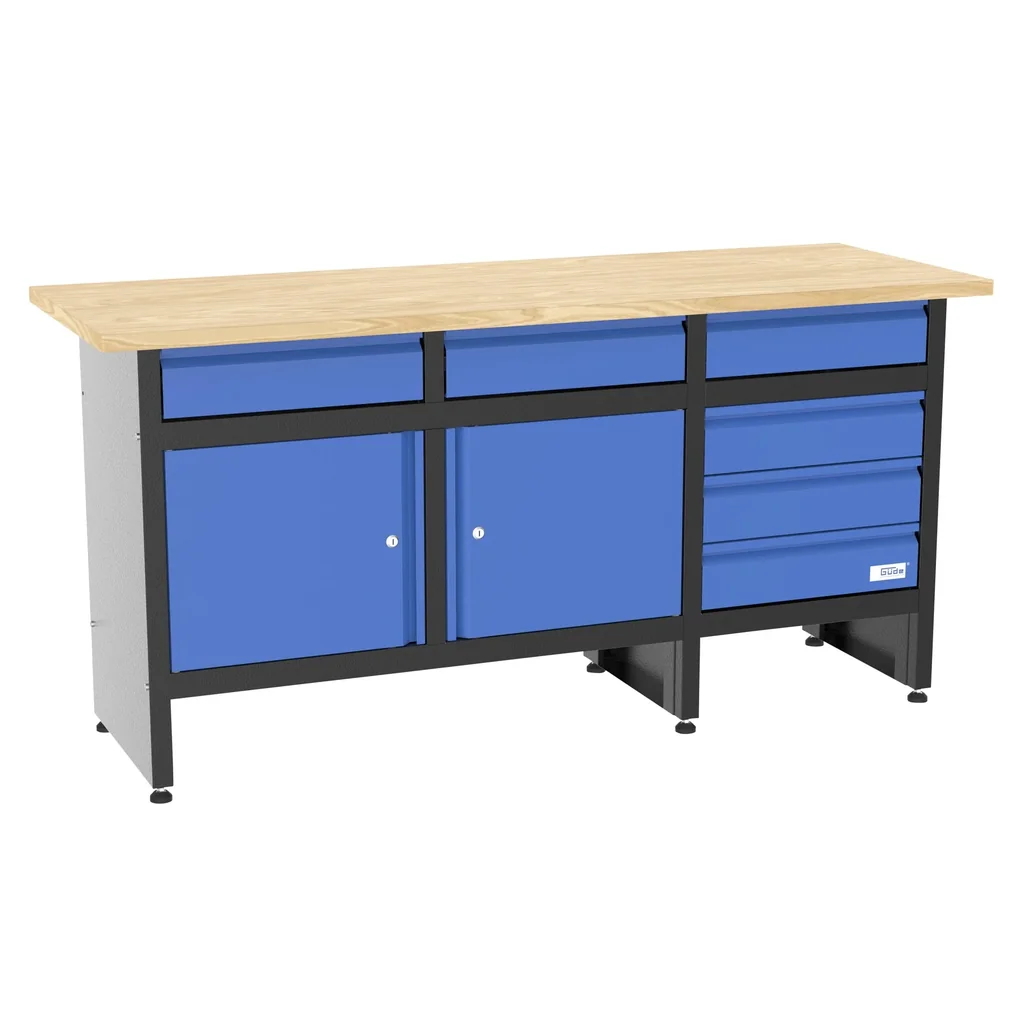 Werkbank GW 6/2 XL - mit 6 Schubfächern und 2 Türen