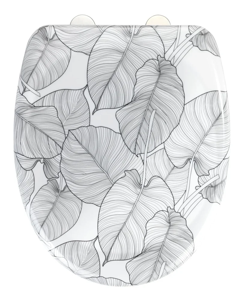 WC-Sitz Duroplast Samoa, Schnellbefestigung aus rostfreiem Edelstahl, antibakterieller Duroplast