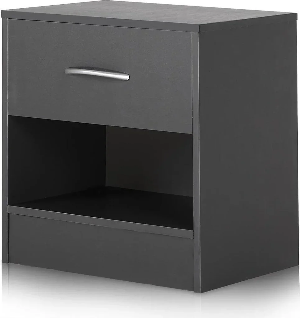 Nachttisch grau 39x28x41cm