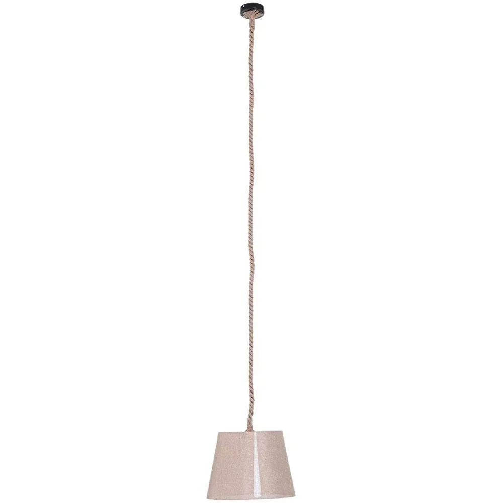Hängeleuchte Deckenlampe Hanfseil Lampenschirm E27 40 W beige ?35 x 160 cm(ohne Birne)