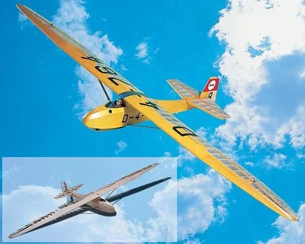 Holzbausatz Grunau Baby Segelflugmodell Holzbausatz im Maßstab 1:6
