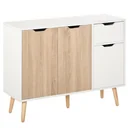 Sideboard mit Schrank und Schubladen Kommode Nachttisch Beistellschrank im skandinavischen Design viel Stauraum MDF Span