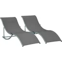 2er Set Sonnenliege Gartenliegen S