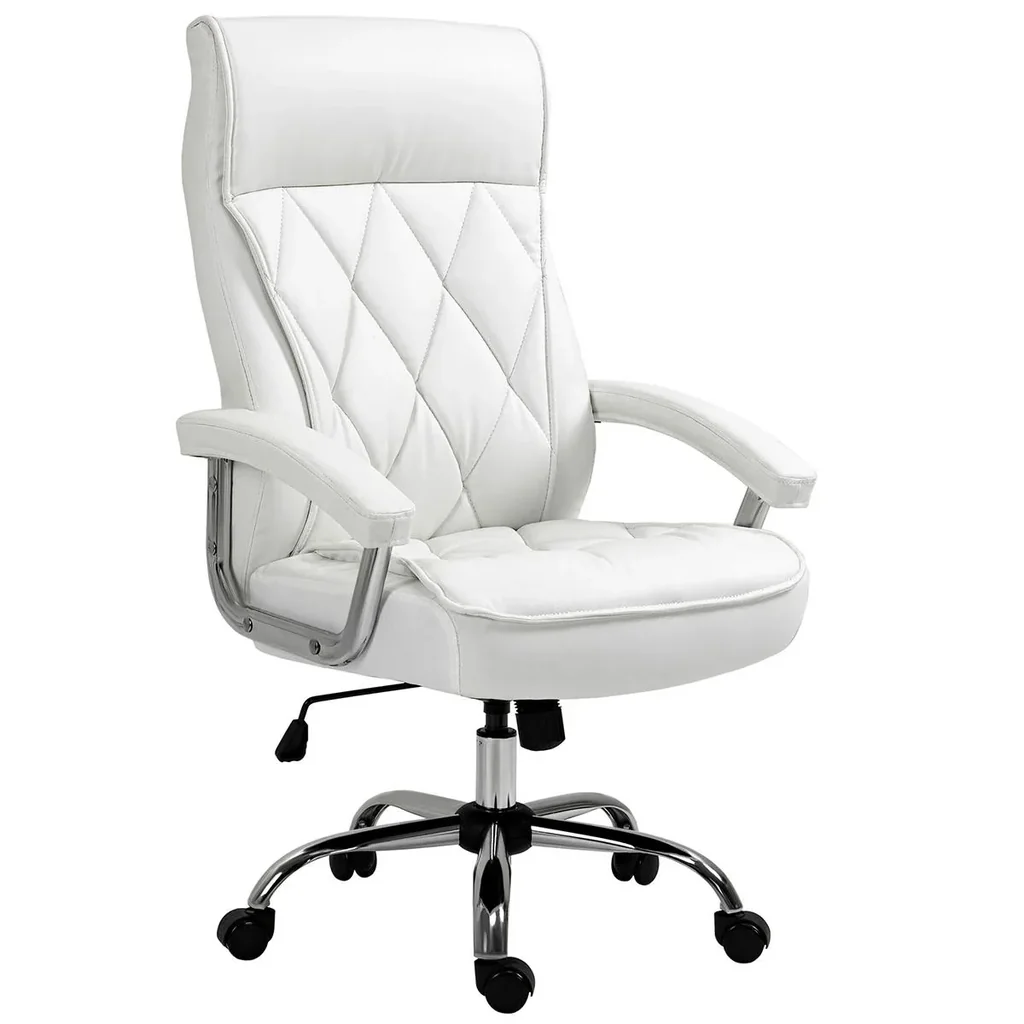 Chefsessel Bürostuhl Schreibtischstuhl Drehstuhl ergonomisch mit Wippenfunktion höhenverstellbar Rautenmuster modern el