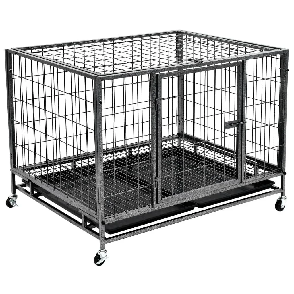 Hundehütte mit Rädern robust 98x