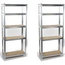 2x Lagerregal 5 Böden 172 x 75 x 30cm