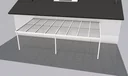 Terrassendach Premium, weiß, 8125 x 4060 mm - 10mm Verbundsicherheitsglas (VSG)