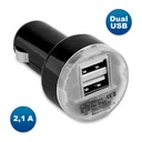 DUAL USB KFZ Ladeadapter, für 12 Volt Zigarettenanzünder, Schwarz