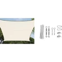 Schattentuch / Sonnensegel Rechteck inklusive Befestigungsset - 2x3m - Creme