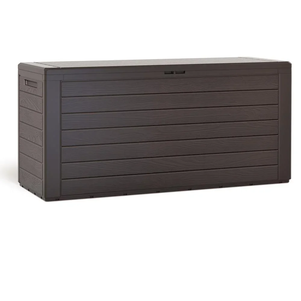 Gartenbox braun in Holzoptik | 120 x 46 x 57 cm