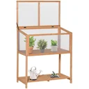 Gewächshaus aus Massivholz mit Polycarbonatplatten Orange