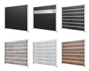 Sichtschutz Erweiterung, weiß, 1,94 x 1,86 m, Schichtstoffplatten Betonoptik