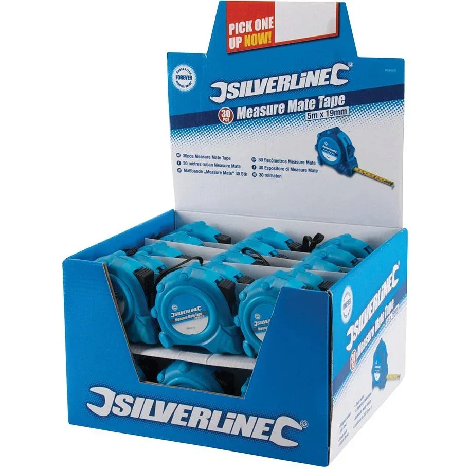 Measure Mate' Maßband-Displaybox 30 Stück, 5 m x 19 mm