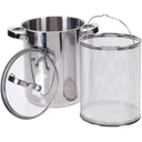 Excellent Houseware Spargeltopf mit Glasdeckel - 4,2 Liter