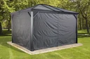 Pavillon Vorhänge Ventura aus Polyester, dunkelgrau
