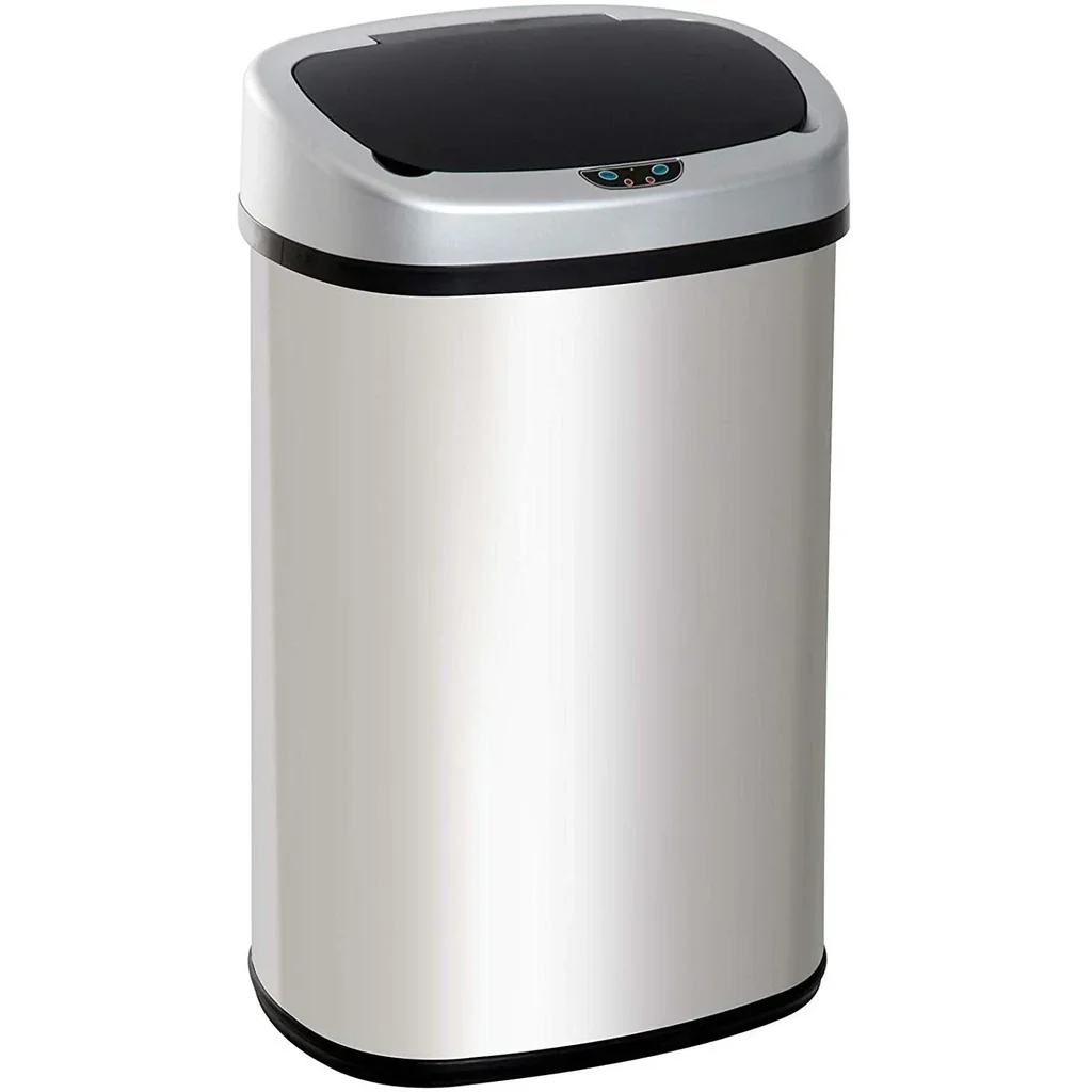 Mülleimer Automatik mit Infrarotsensor 48L Silber