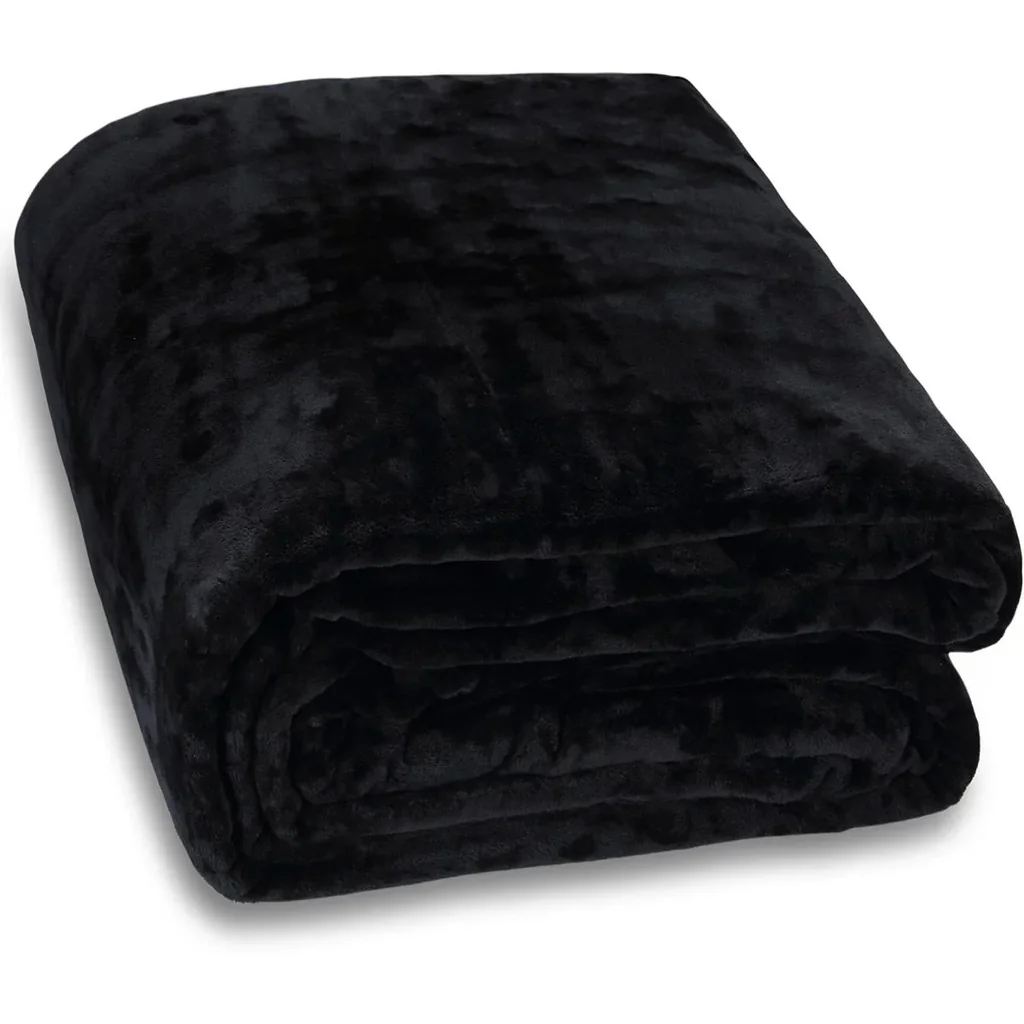Mikrofaser-Decke 240x220cm - schwarz
