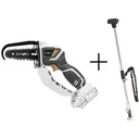Nexxsaw Einhand-Batteriesäge mit Batterie, Ladegerät und Verlängerungsgriff 124cm