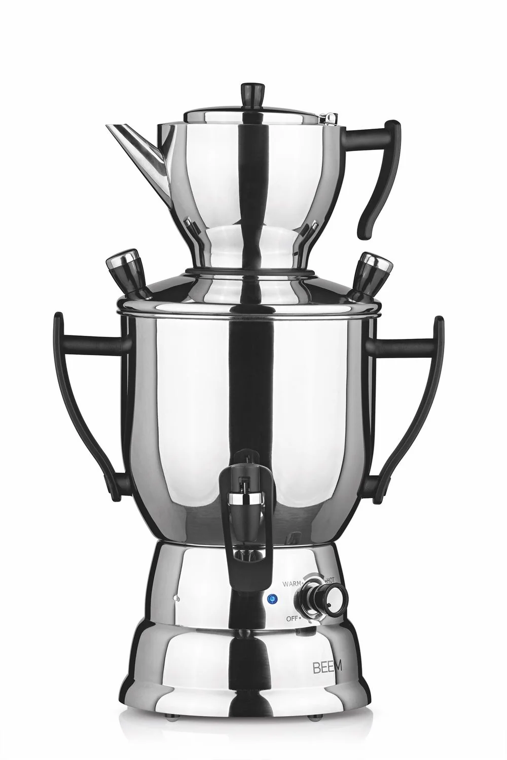 Samowar mit Teekocher, Russischer Teekessel Elektrisch - TEA - Perfect, mit Dispenser, Edelstahl, 3L