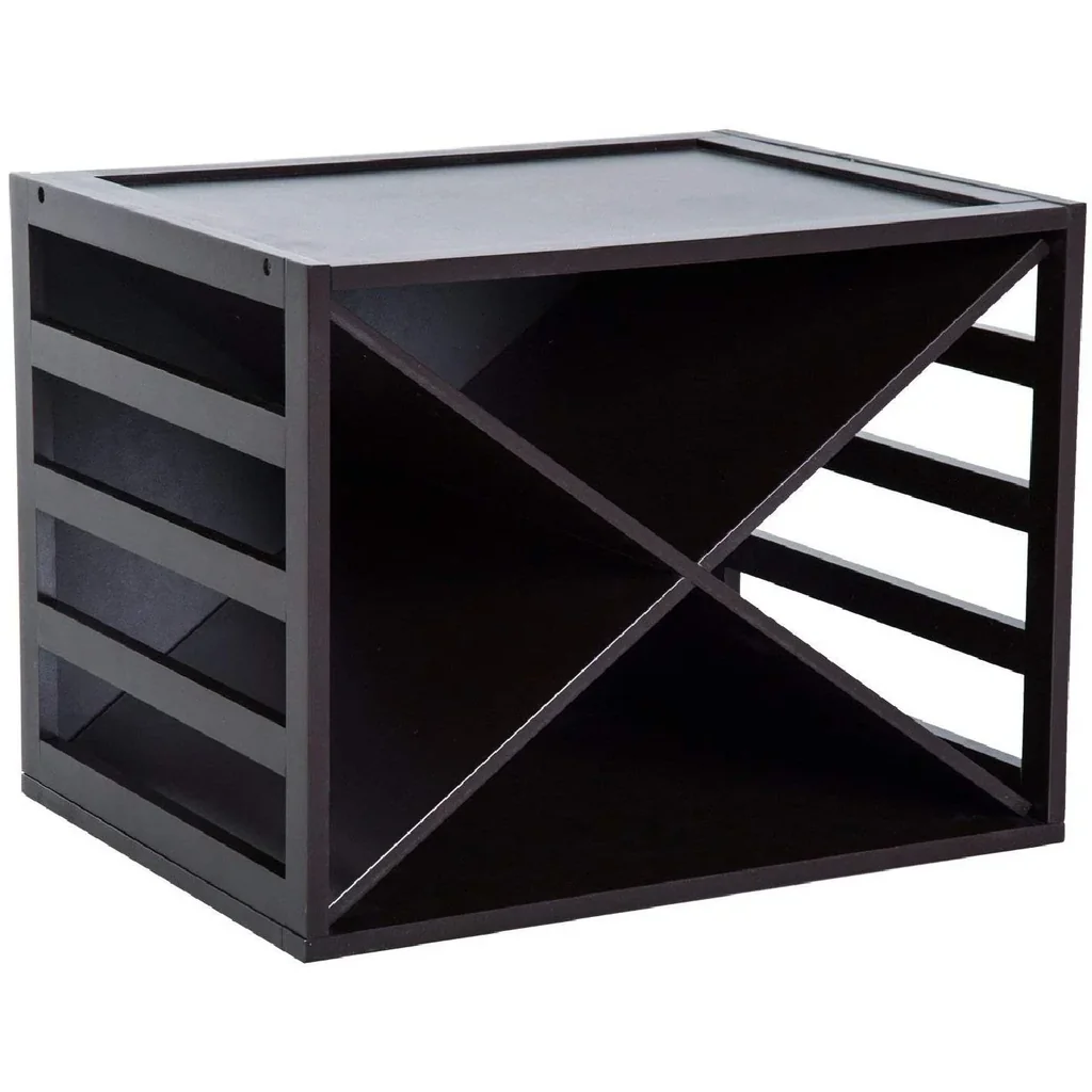 Weinregal für 16 Flaschen stapelbar Kiefer Braun