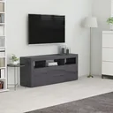 TV-Schrank 120x30x50 cm Spanplatte hochglänzend grau