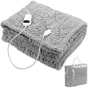 Heizdecke Fleece Grau 170x140cm