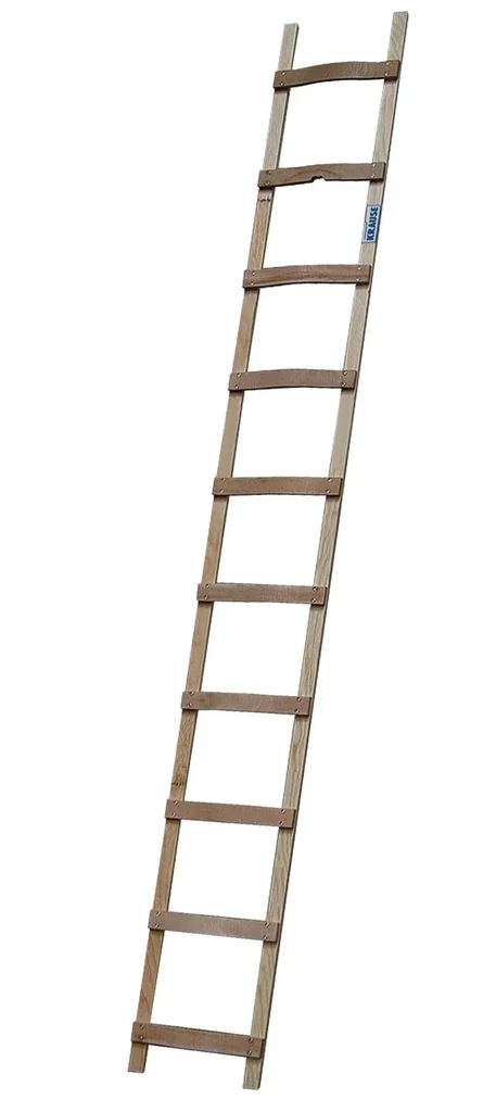Dachleiter, 14 Sprossen, Holz - Breite 37 cm, Länge 395 cm